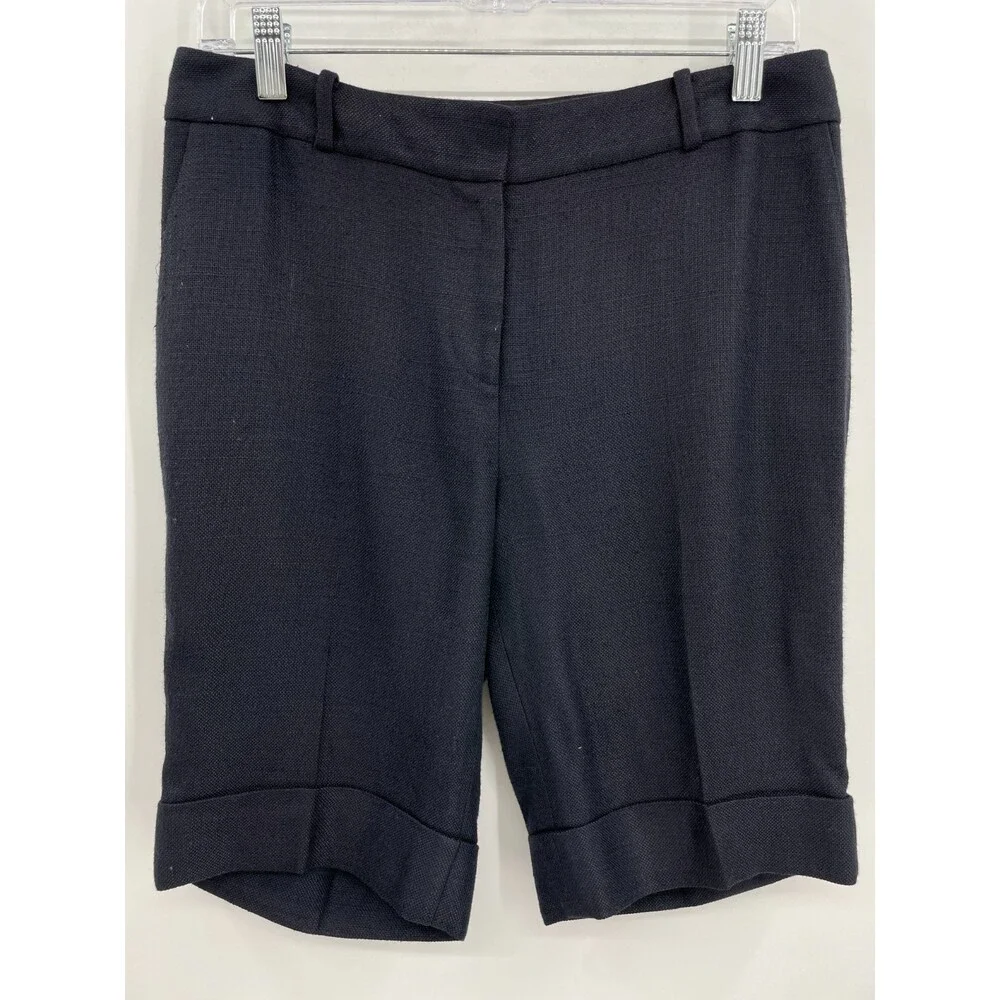 KATE SPADE Navy Blue Chino Style High Rise Bermuda Shorts Size 6